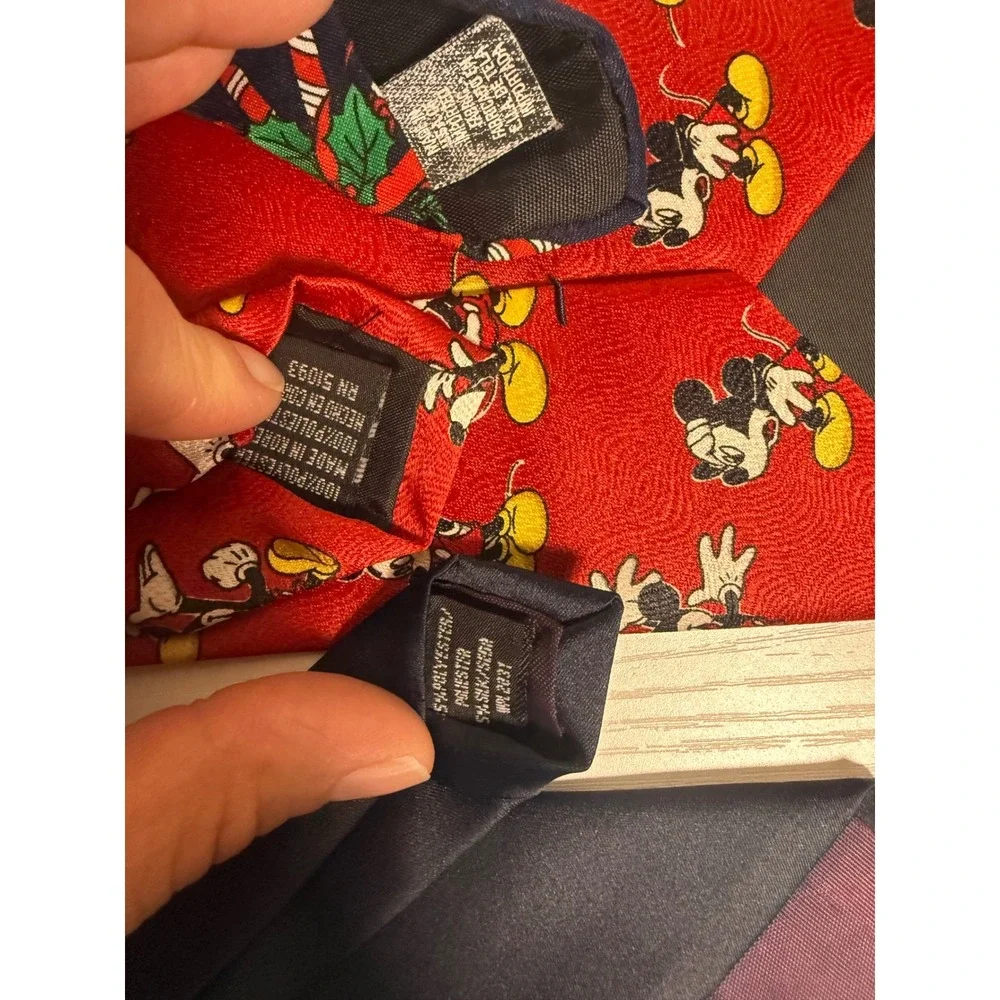 Mens Tie Lot Halston III Floral Mickey Mouse Disney Hallmark Christmas 3 Pack